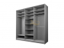 Шкаф-купе Max МШ-27-6-27-222 пленка Oracal темно-серая