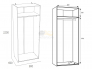 Шкаф для одежды Арден 200.04 Витрина