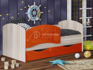 Кровать Дельфин-3 МДФ Апельсин металлик