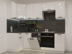 Кухонный гарнитур арт 21 Белый глянец 1000х2450 мм
