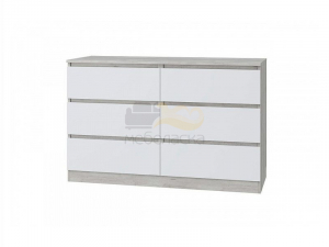 Комод 6 ящиков 1202 Лори дуб серый