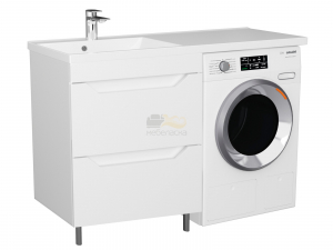 Тумба Сохо 47 напольная 2 ящика белый Marshall 110 левая