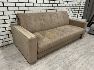 Диван Аккордеон 1800 Sensey latte накладки МДФ