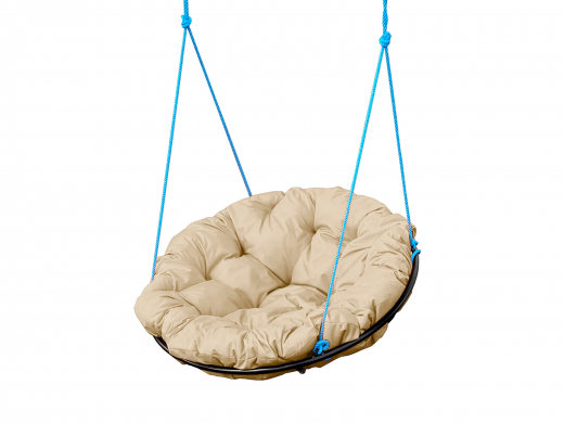Кресло Папасан подвесное бежевая подушка