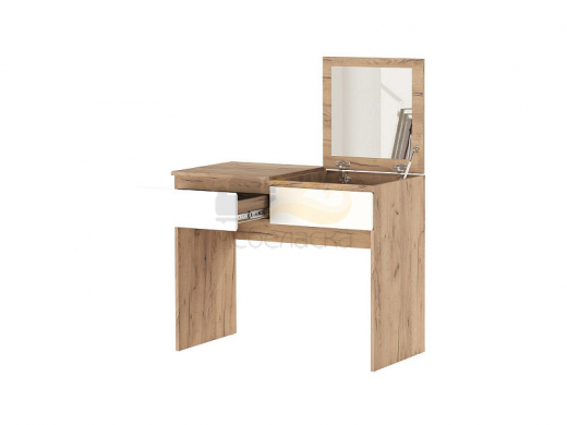 Стол косметический Гретта дуб крафт золотой/белый