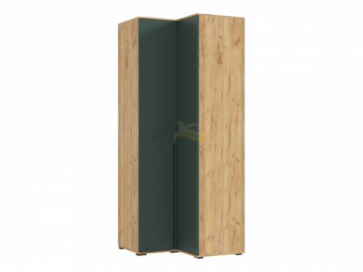 Шкаф угловой Норд Изумрудный, Дуб крафт